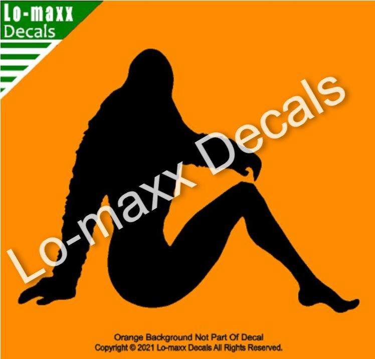 Bigfoot Sasquatch Mudflap Girl Superior Quality Unique Die Cut Vinyl Decal Art