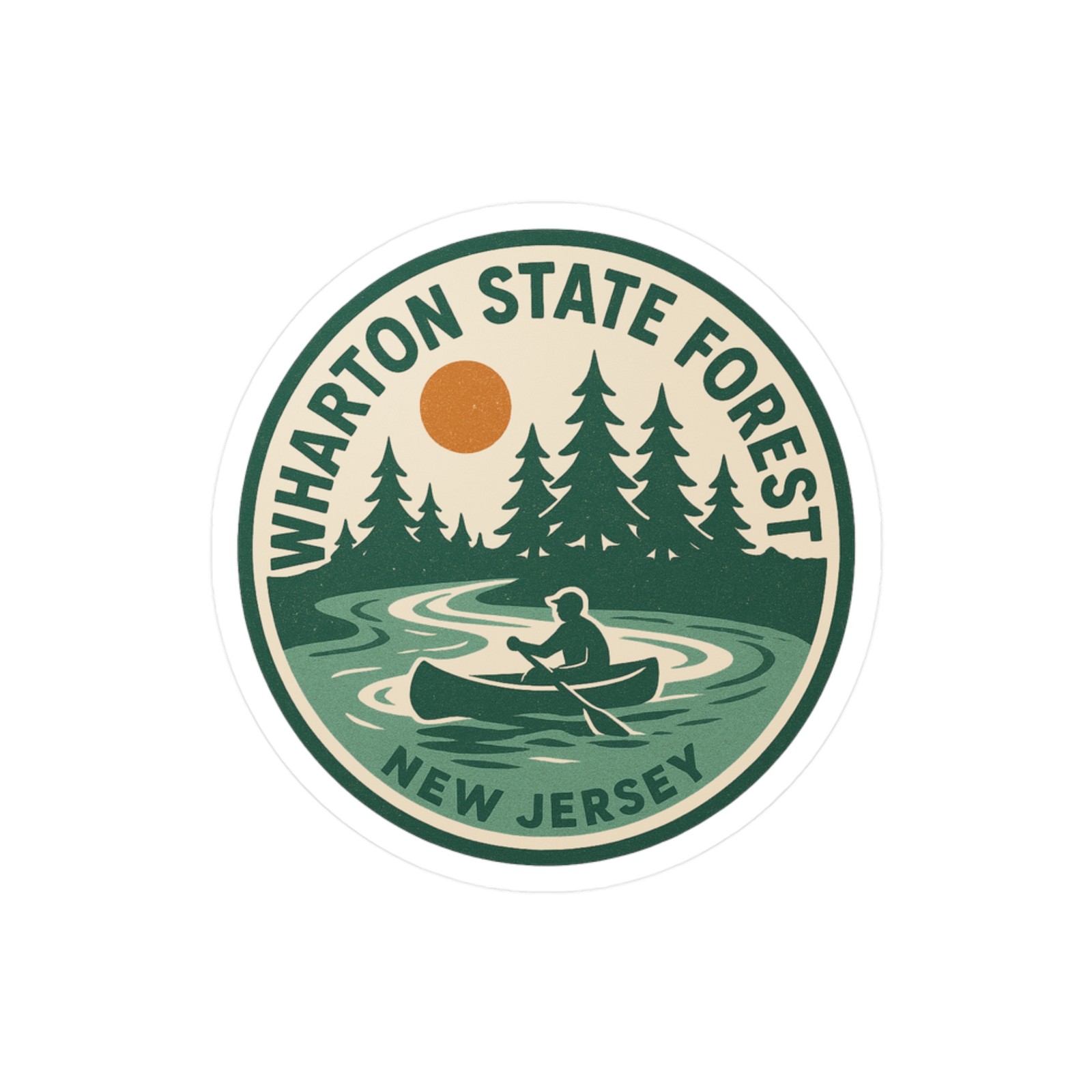 Wharton State Forest New Jersey Pinelands Vinyl Sticker NJ Pine Barrens Decal