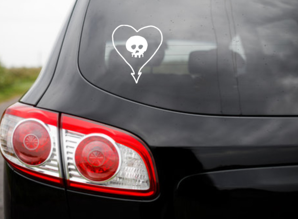 Alkaline Trio Car Decal Vinyl Band Logo Glossy Bumper Sticker Pop Punk Emo Heart