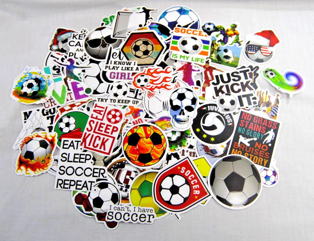 Soccer Stickers for Laptop, Water Bottles Plus for Kids to Adults 200Pcs T2695