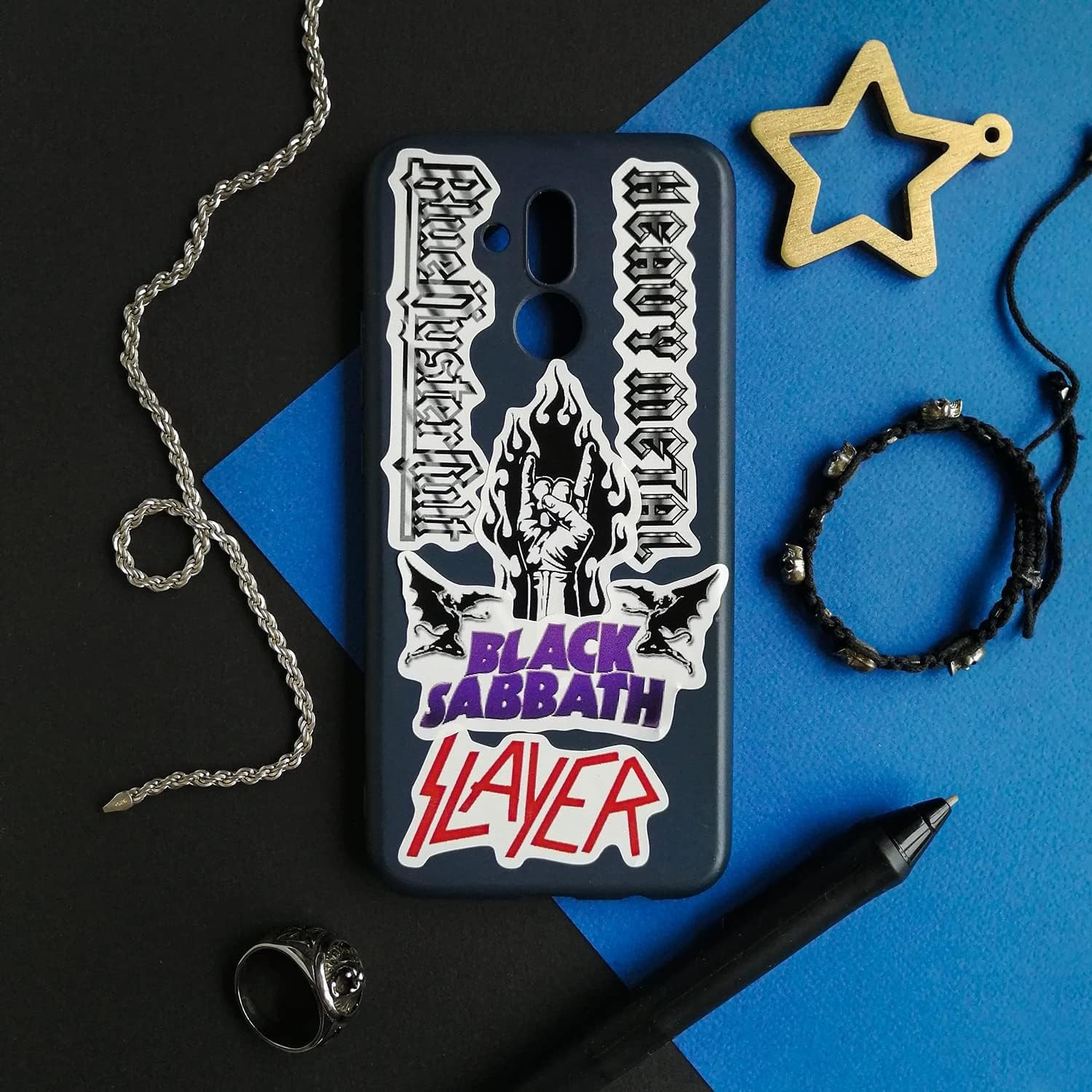 Durable and Waterproof 35-Piece Heavy Metal Sticker Pack for Creative Decor