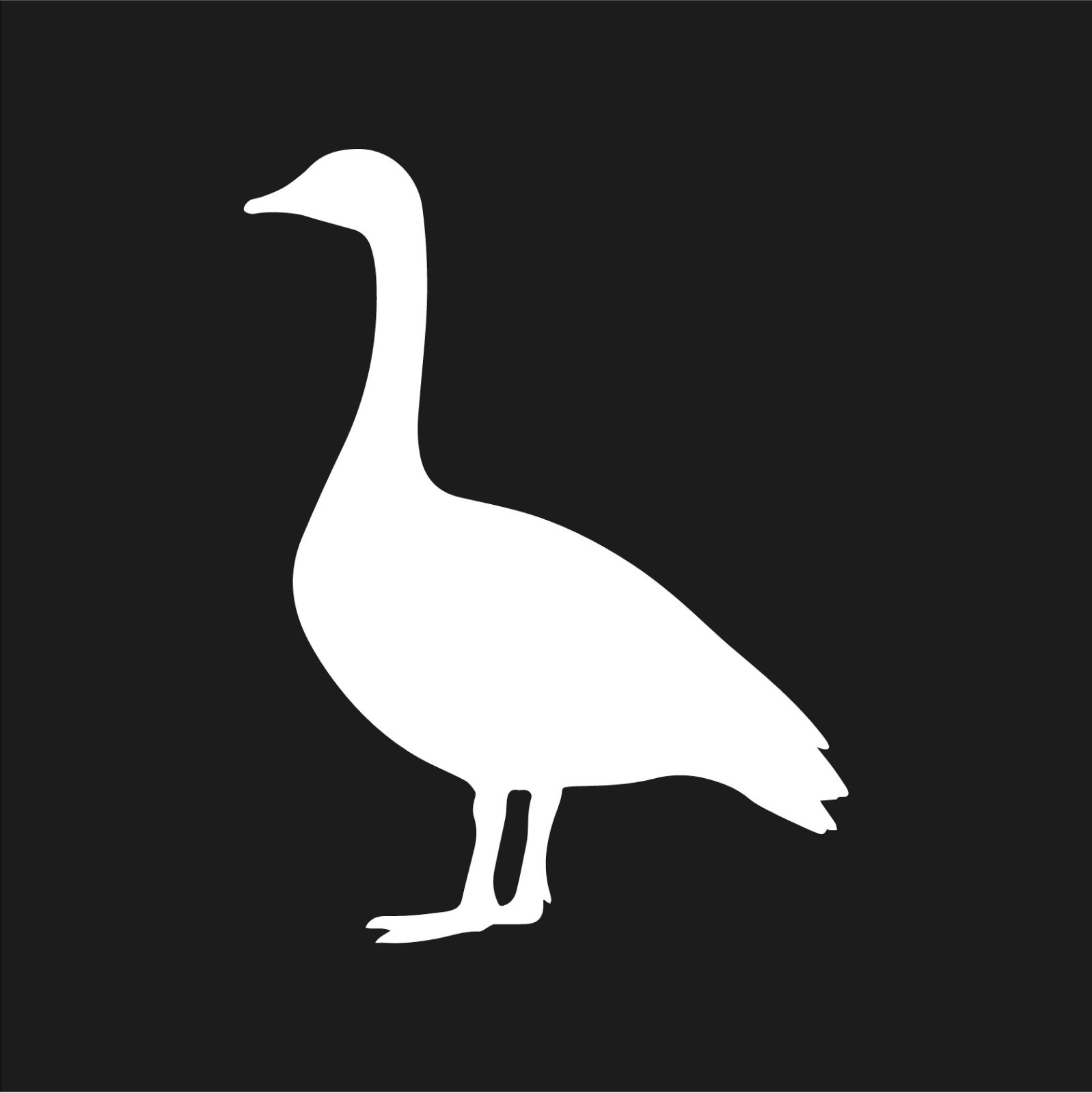 Goose Standing Wildlife Bird Vinyl Decal Window Silhouette Wild birds sticker