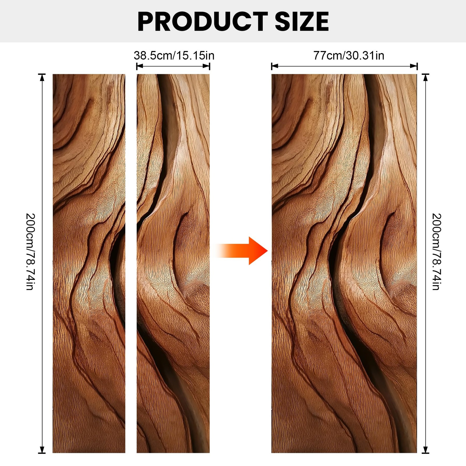 3D Door Decals Stickers, Peel Stick Wall Murals Vinyl Wallpaper -Adhesive Mur…