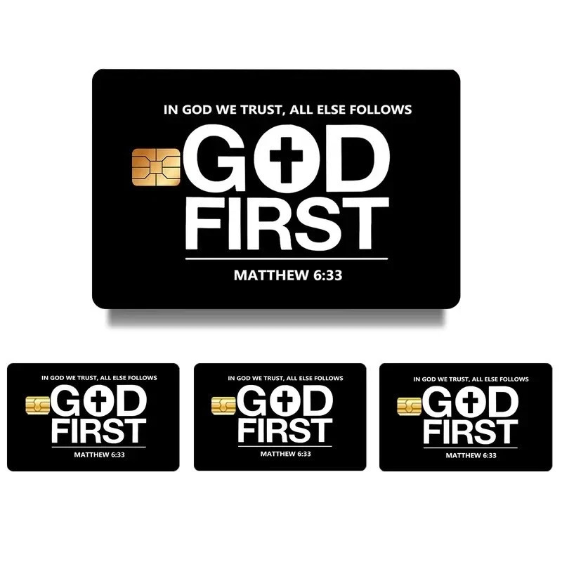 Faith & Patriot Inspirational Credit Card Debit Card Skin Cover (Small Chip)
