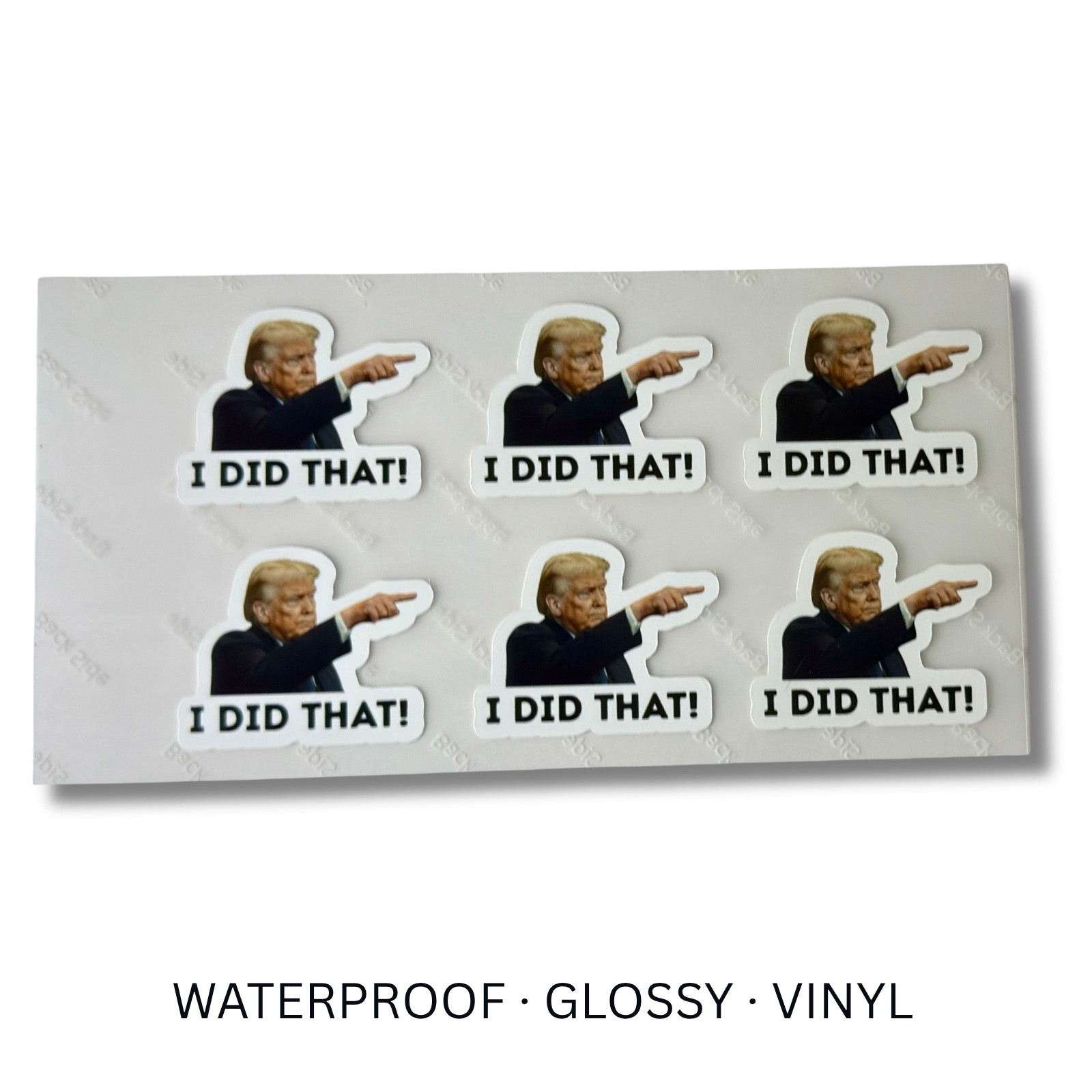 Trump I DID THAT! Gas Pump Stickers 12 pcs Political Decals Car Die Cut 2"