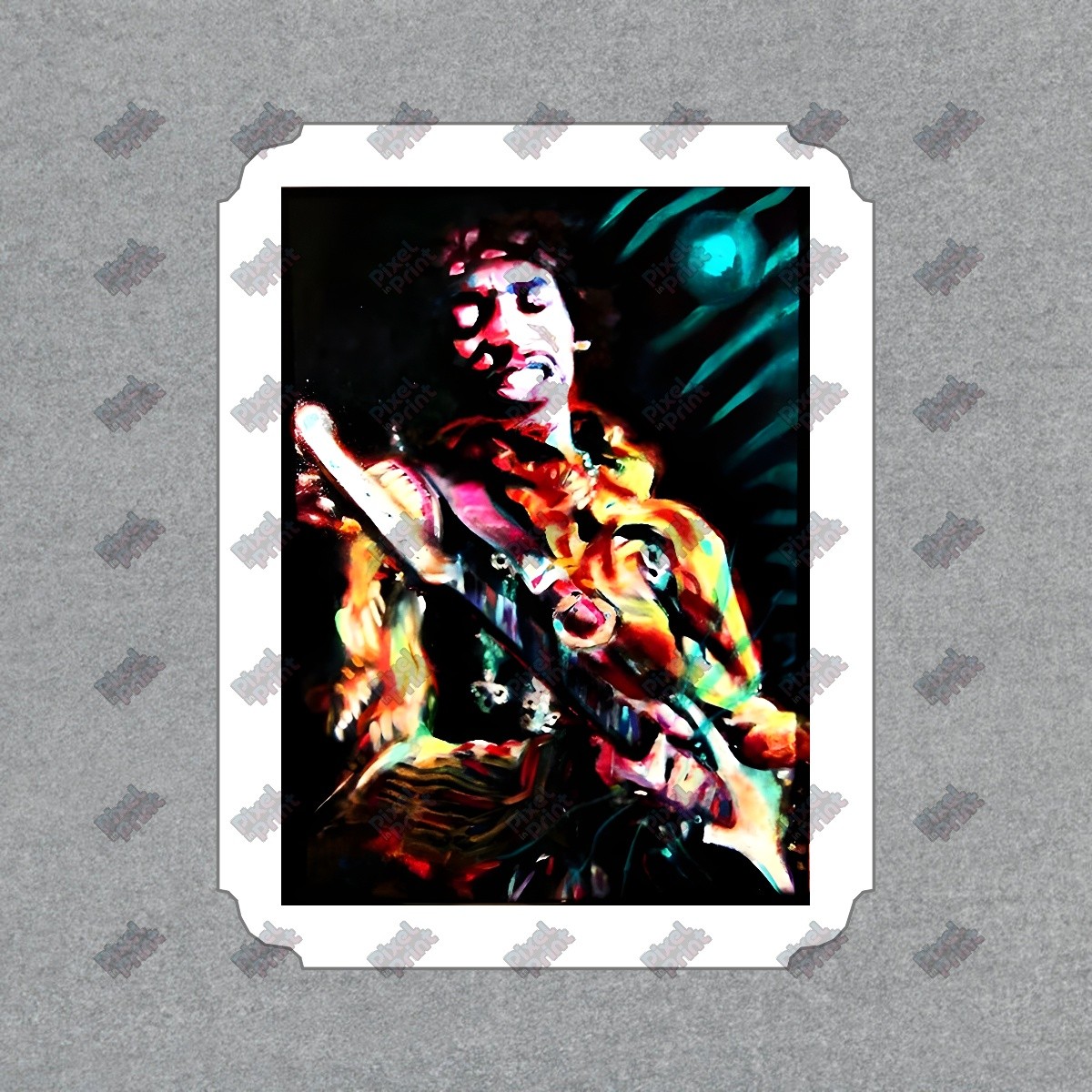 Jimi Hendrix Vinyl Sticker Colorful Guitar Legend Decal Music Lover #870662
