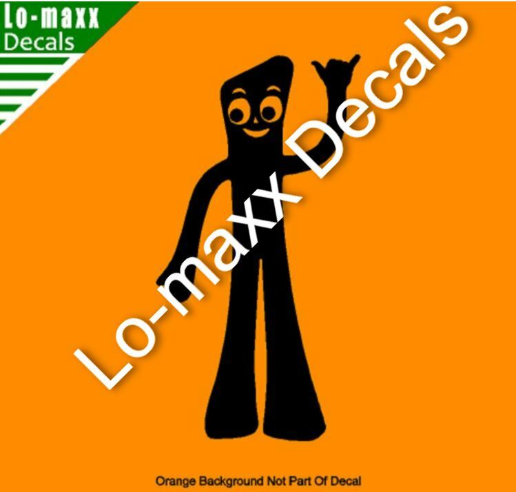 Gumby Hang Loose Shaka Cool Graphic Design Superior Quality Die Cut Vinyl Decal