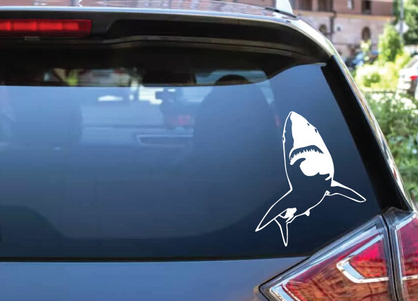Sealife – Great White Shark 4 Jaws Die Cut Diver Outdoor Vinyl Decal Sticker