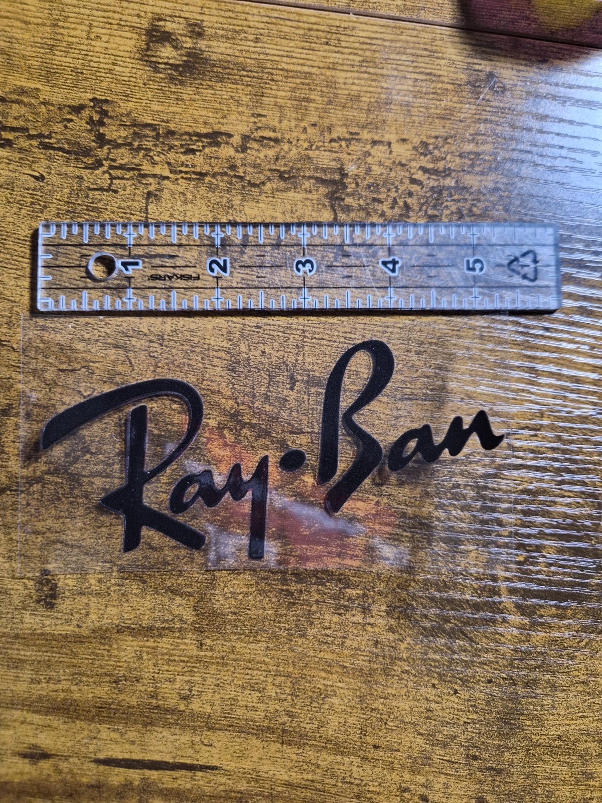 R B BLACK Aviator Logo High Quality UV DTF Raised Decal