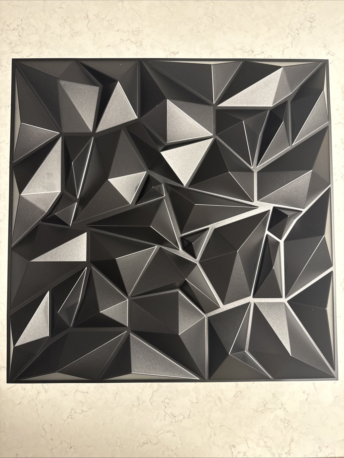 Art3d 12 Pack Decorative 3D Wall Panels. Interior Wall Decor Black 19.5 x 19.5in