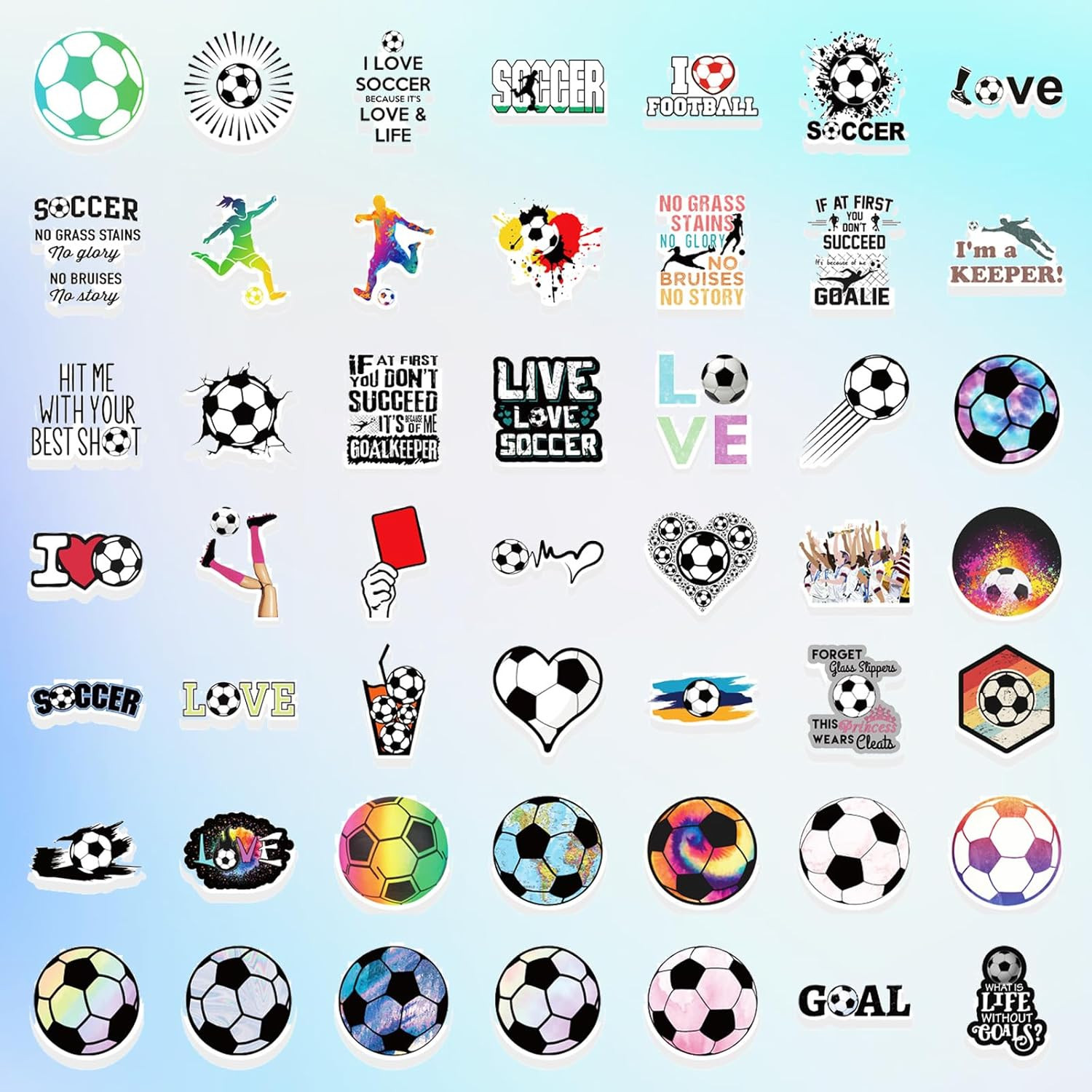100 PCS 2026 World Cup Soccer Stickers for Boy Girls Kids Teens, Waterproof