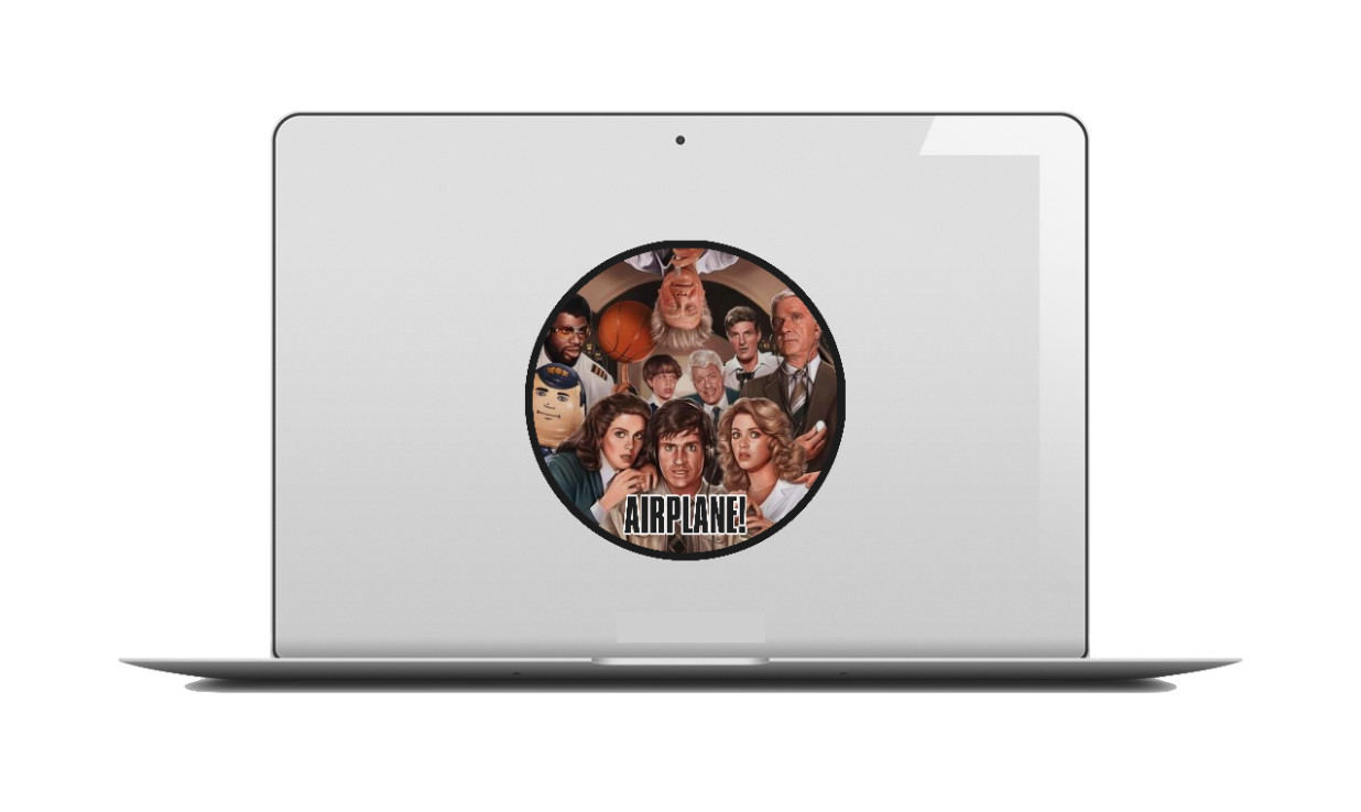 Movie – Airplane "Cast"- 4" Vinyl Decal Sticker Car Laptop Cooler Truck Smoker