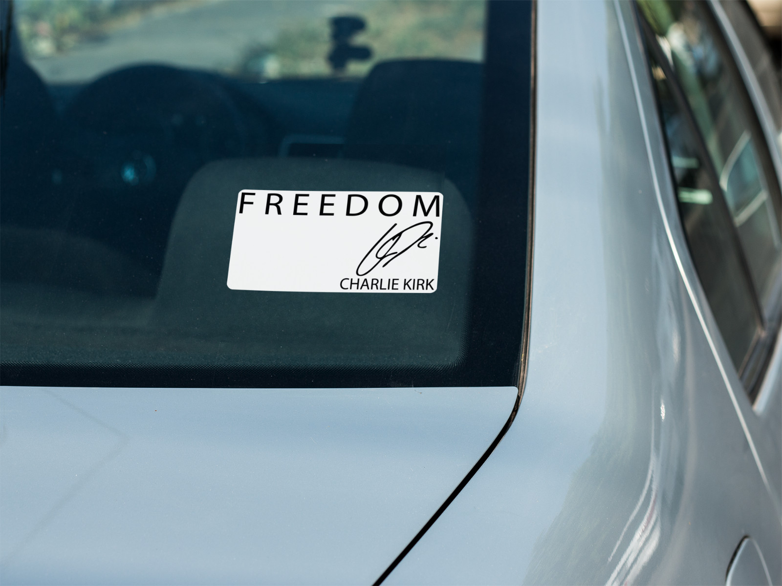 2-PACK FREEDOM VINYL DECAL STICKER – WEATHERPROOF – CHARLIE KIRK PATRIOTISM USA