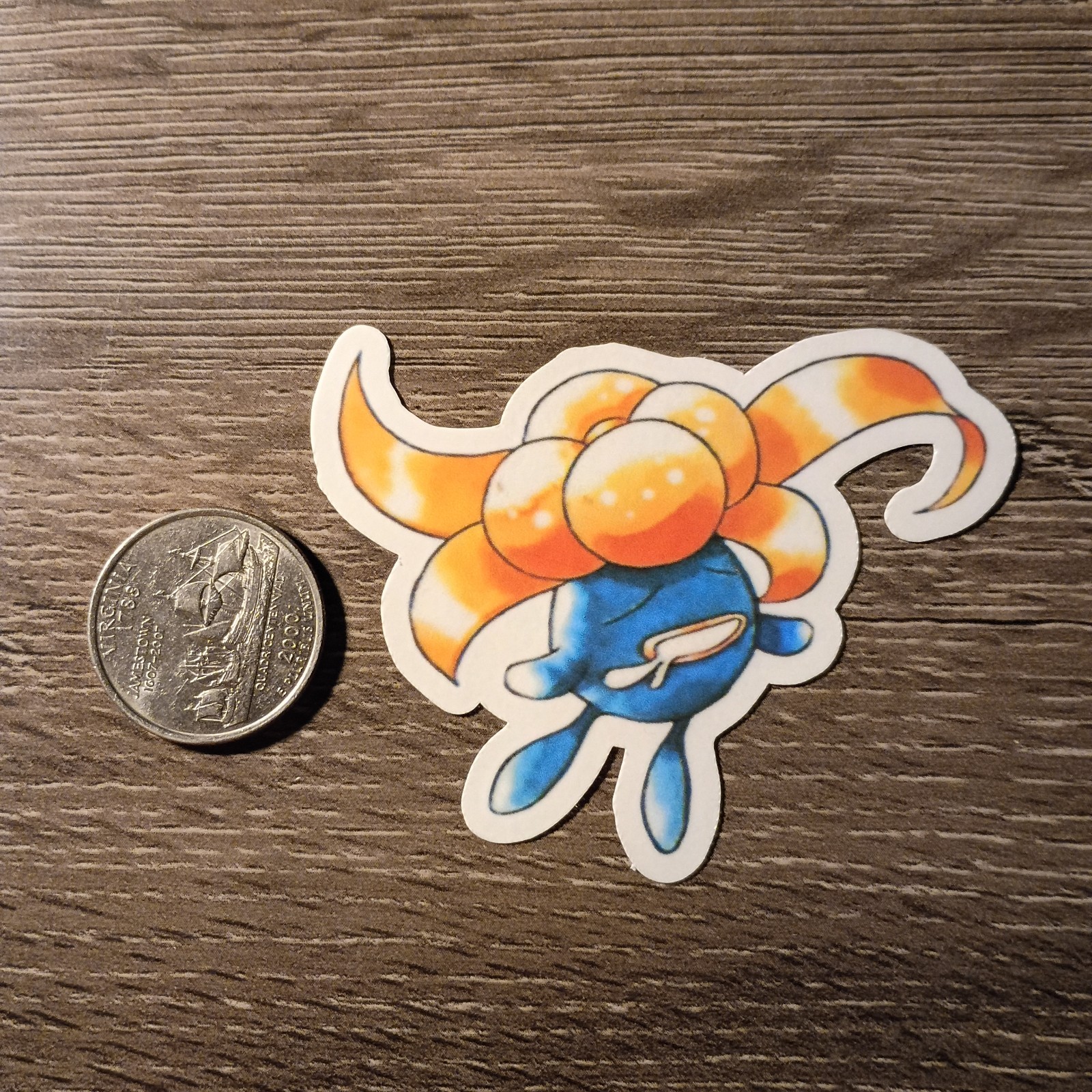 Gen 1 Oddish, Gloom, Vileplume Sticker – Vinyl Waterproof Die-cut – Red & Blue