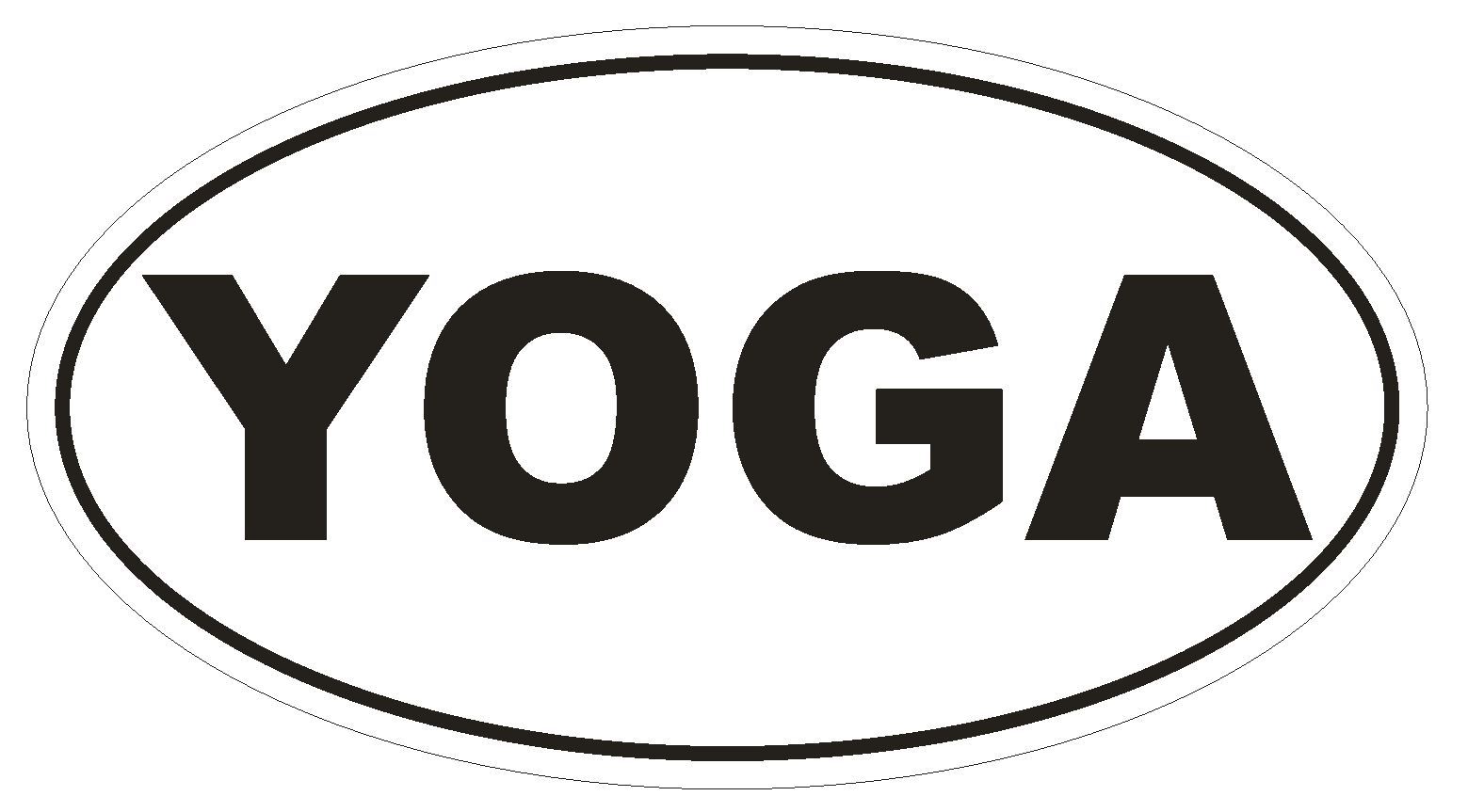 YOGA Oval Bumper Sticker or Helmet Sticker D505 Euro Oval Laptop Cellphone