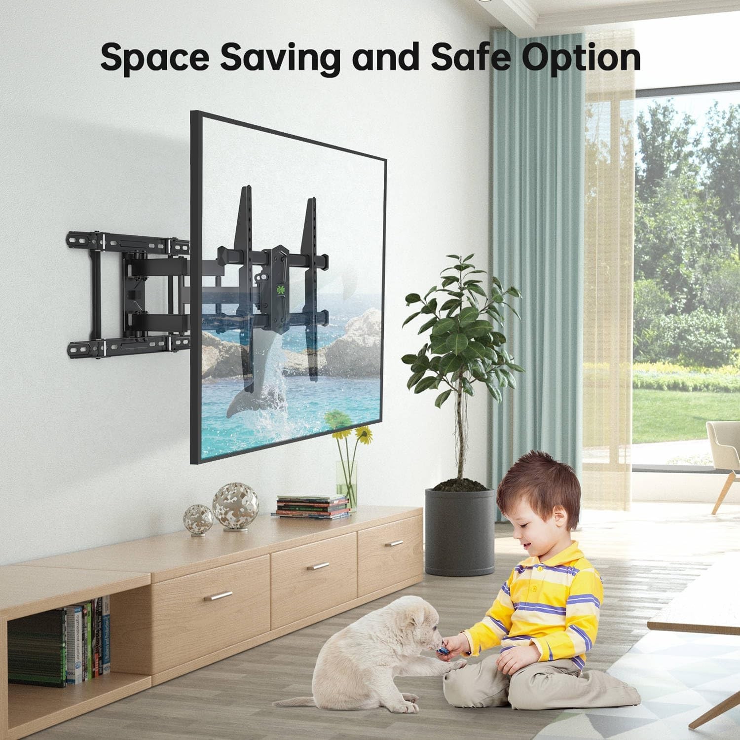Ul Listed Tv Wall Mount For 42"85" Tvs Up To 110lbs And 8"24" Wood Studs Tv Moun