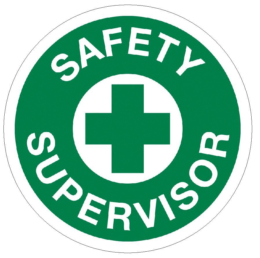 Safety Supervisor Hard Hat Decal Hard Hat Sticker Helmet Safety Label H36