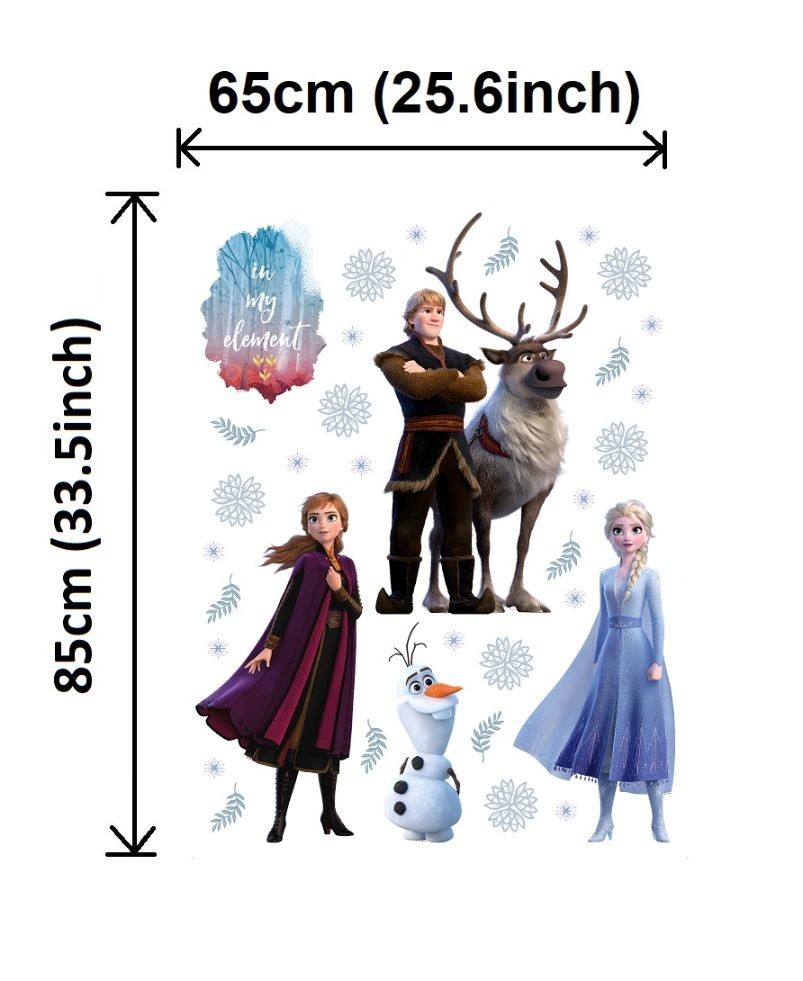 Large Disney Frozen Stickers Set kids bedroom Wall & Furniture 65 x 85 cm Elsa