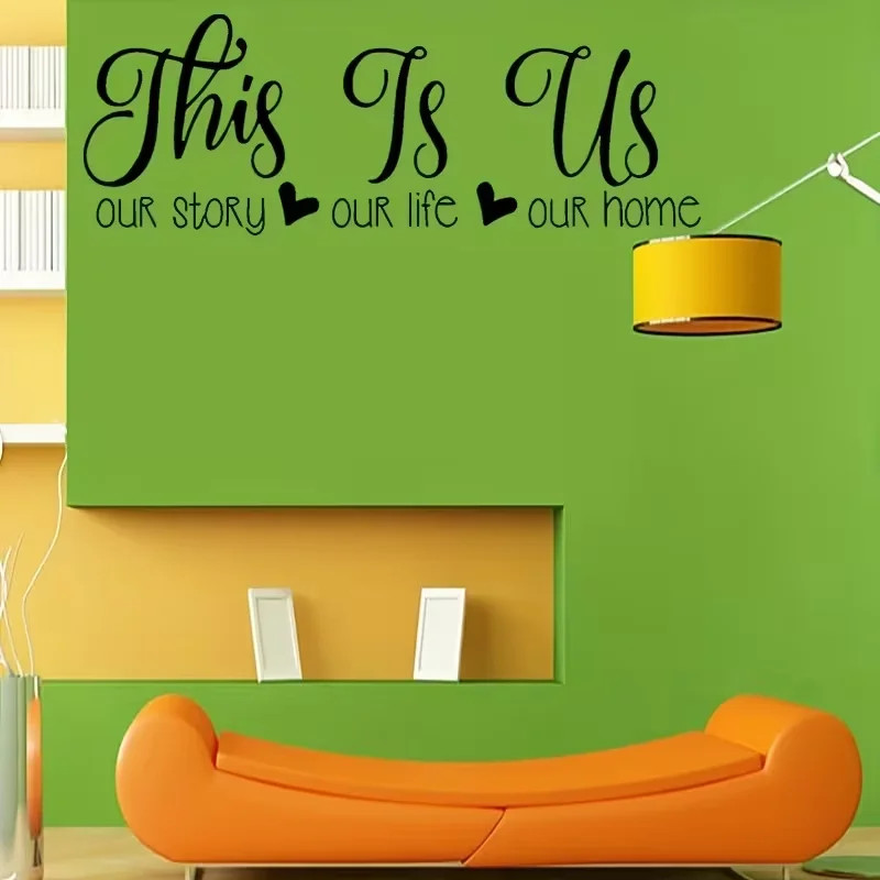 This Is Us" Contemporary Cartoon-Style Wall Sticker Ideal for Home Kitchen Decor