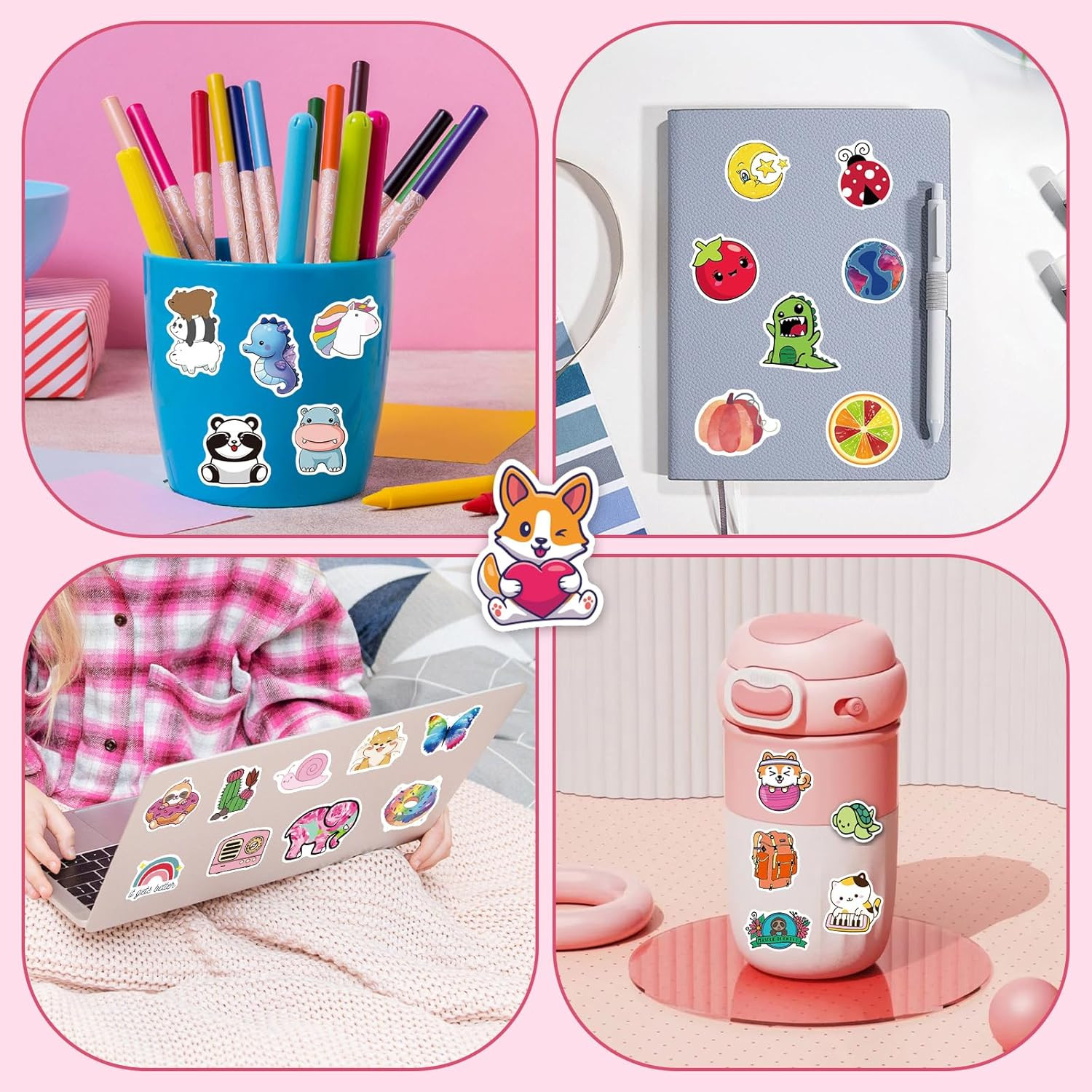 200Pcs Water Bottle Stickers for Kids Teens, Waterproof Vinyl Stickers, Stickers