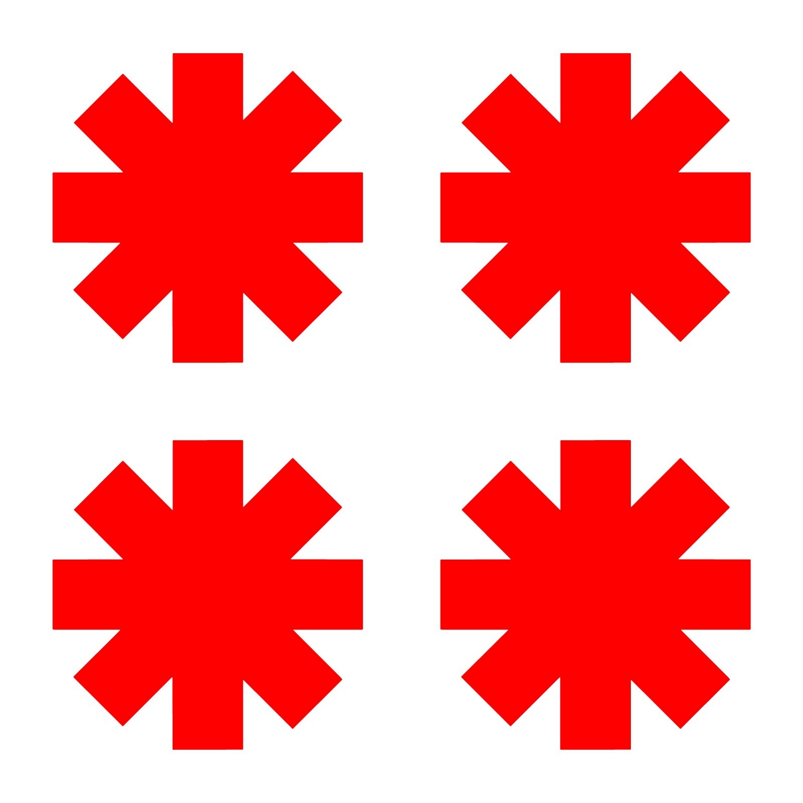 Small Red Hot Chili Peppers Vinyl Decal Car Window Laptop RHCP Sticker