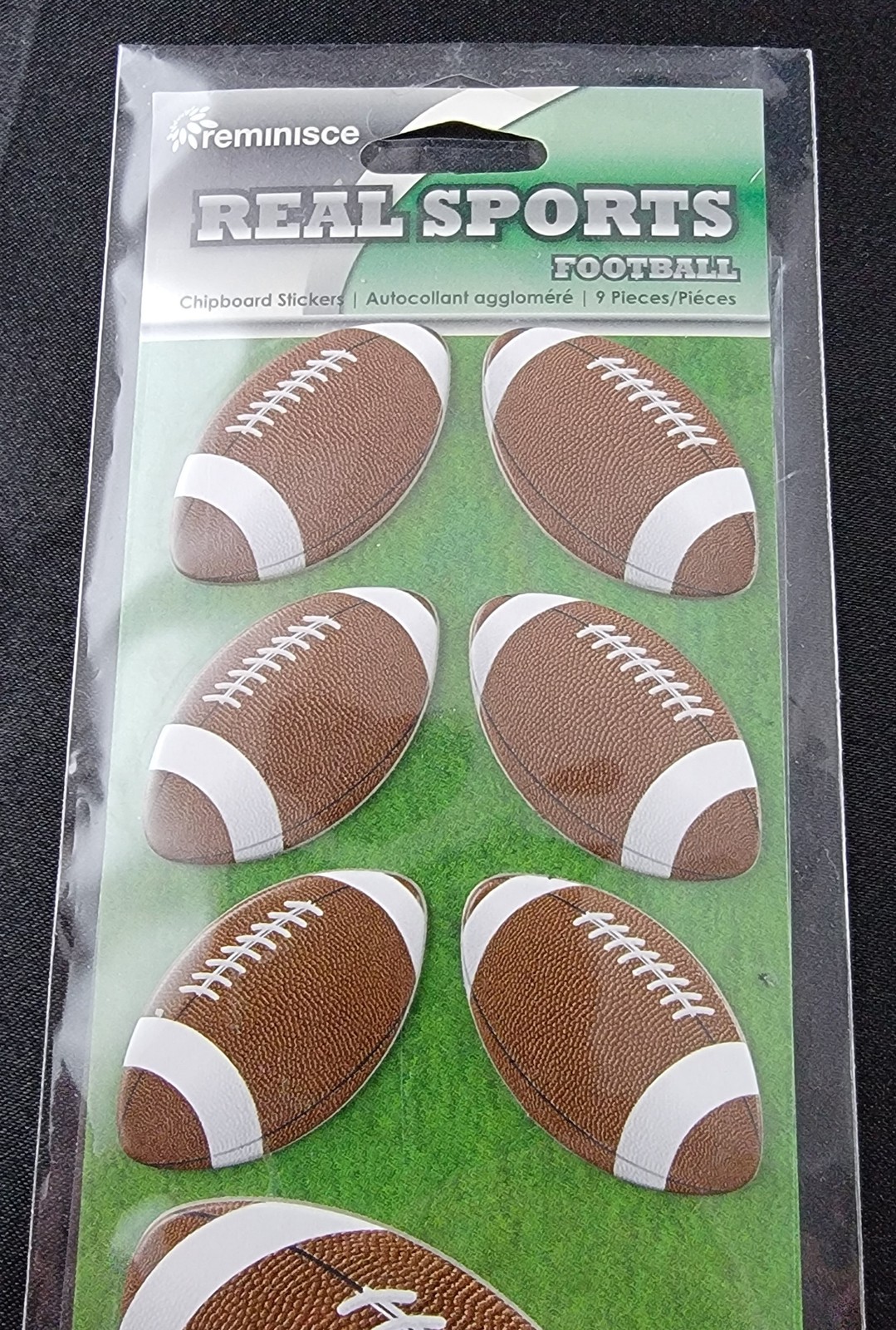 Sports Football Gemstone Sticker Decal Iron-On Hobby Lobby Craft Lot x4