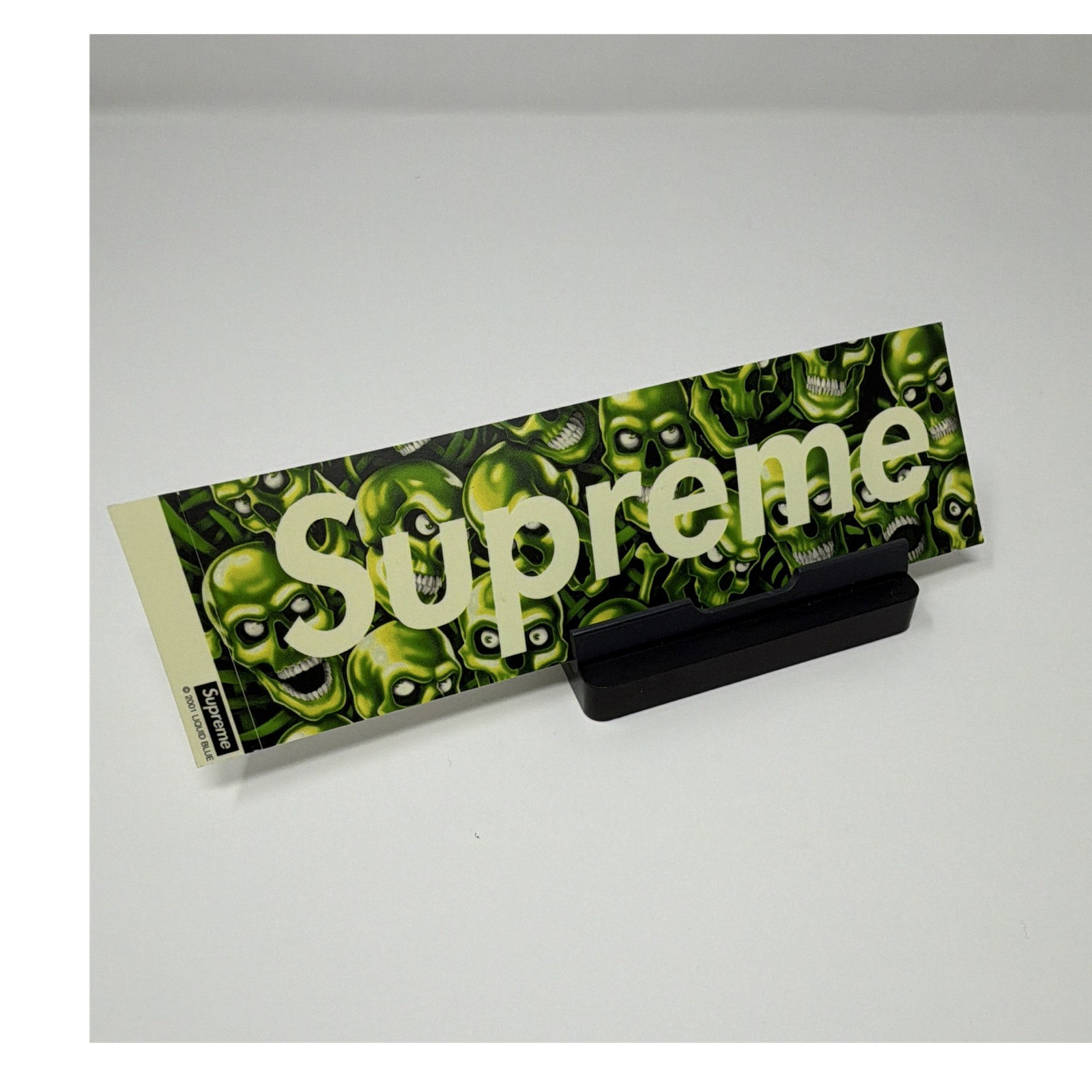 Supreme Skull Pile Box Logo Green Vinyl Sticker Skulls Theme for Door Wall Car