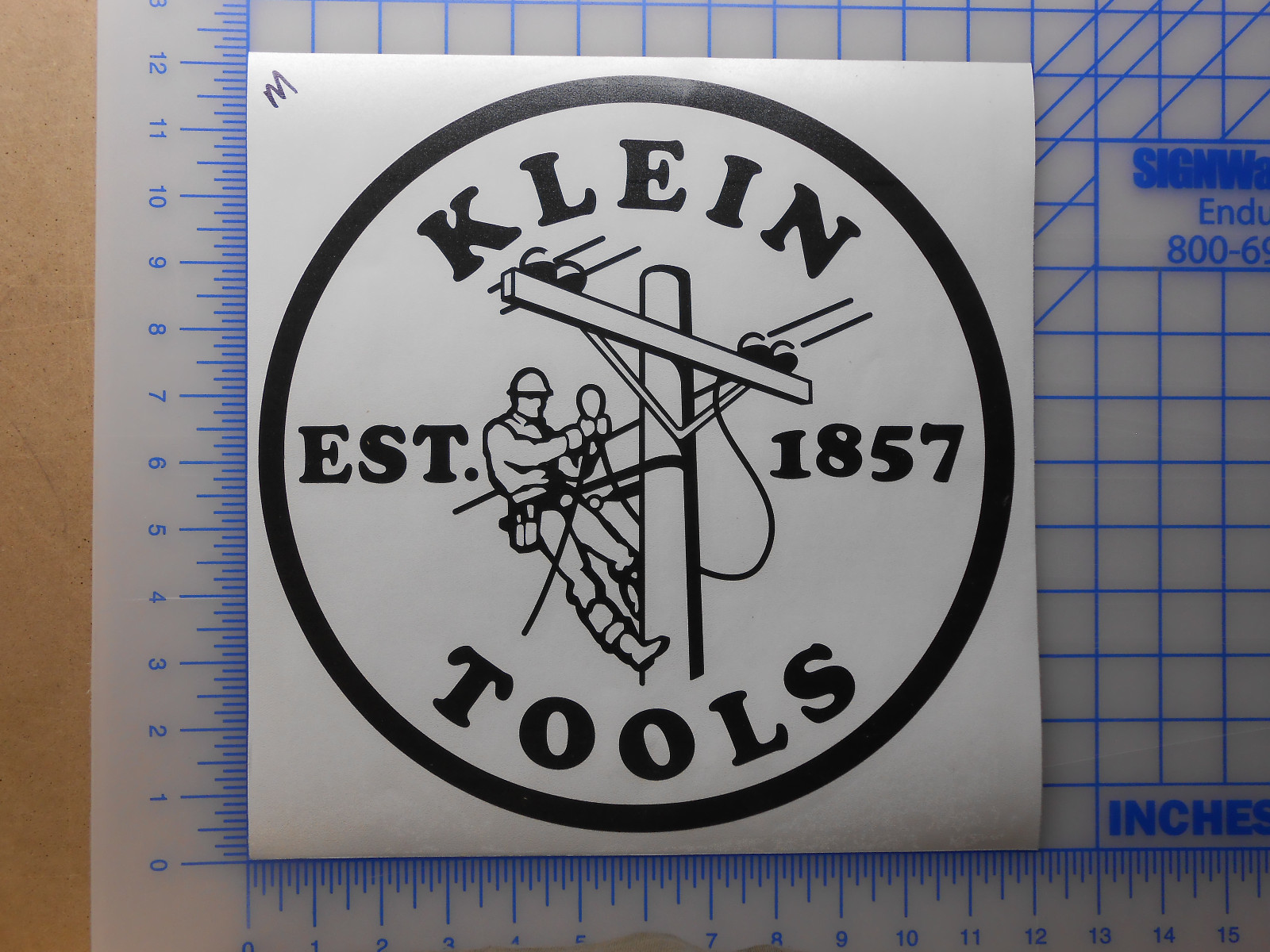 Klein Tools Logo Decal Sticker Electrician Journeyman 12"