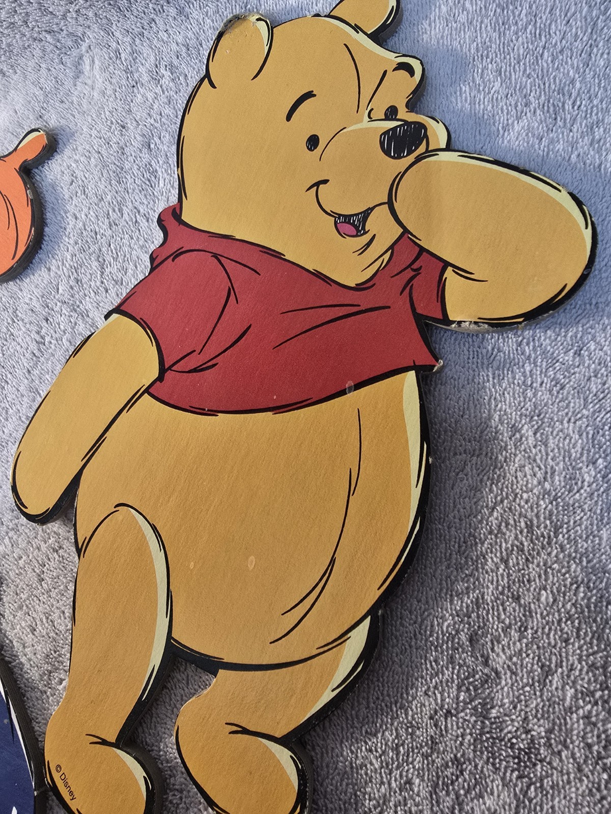 Vtg Winnie the Pooh & Friends Disney Wall Art LOT OF 4 Nursery Kid Pressed Board