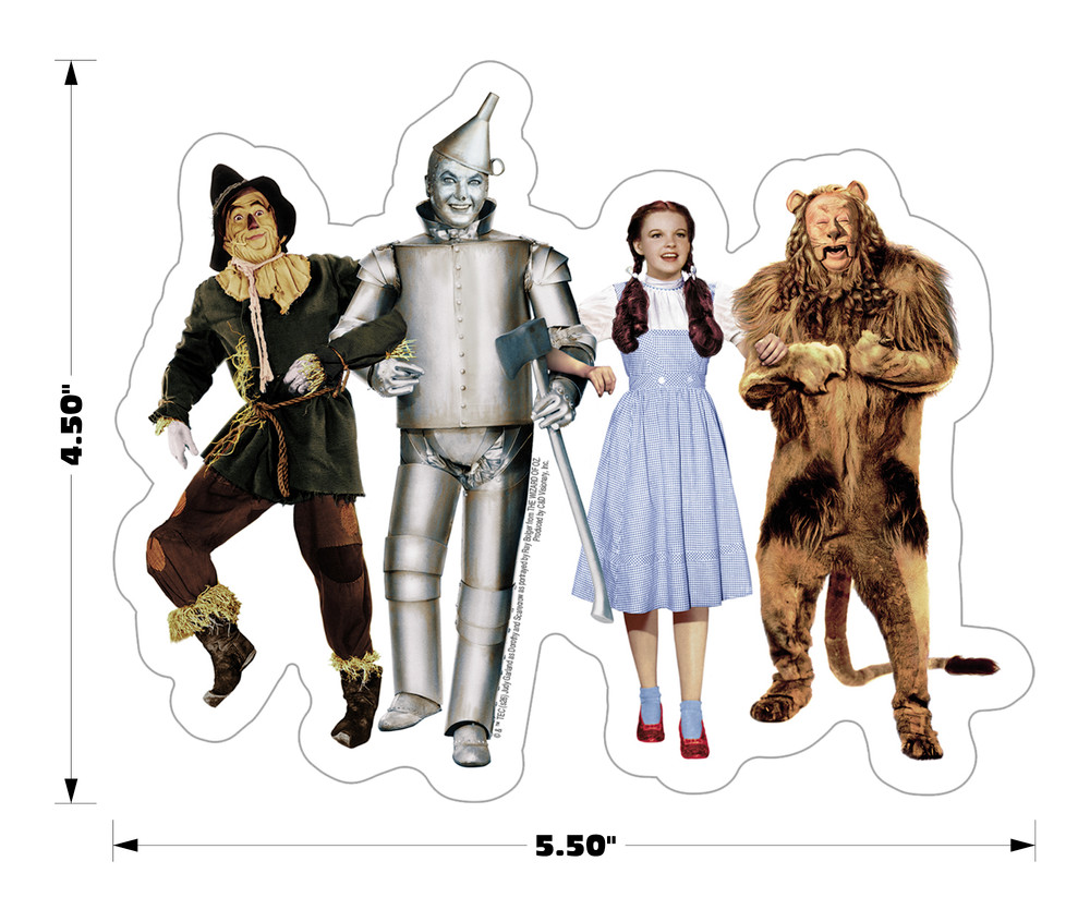 Sticker – The Wizard Of Oz Dorothy Scarecrow Tin Man Lion 1930s Children's Movie