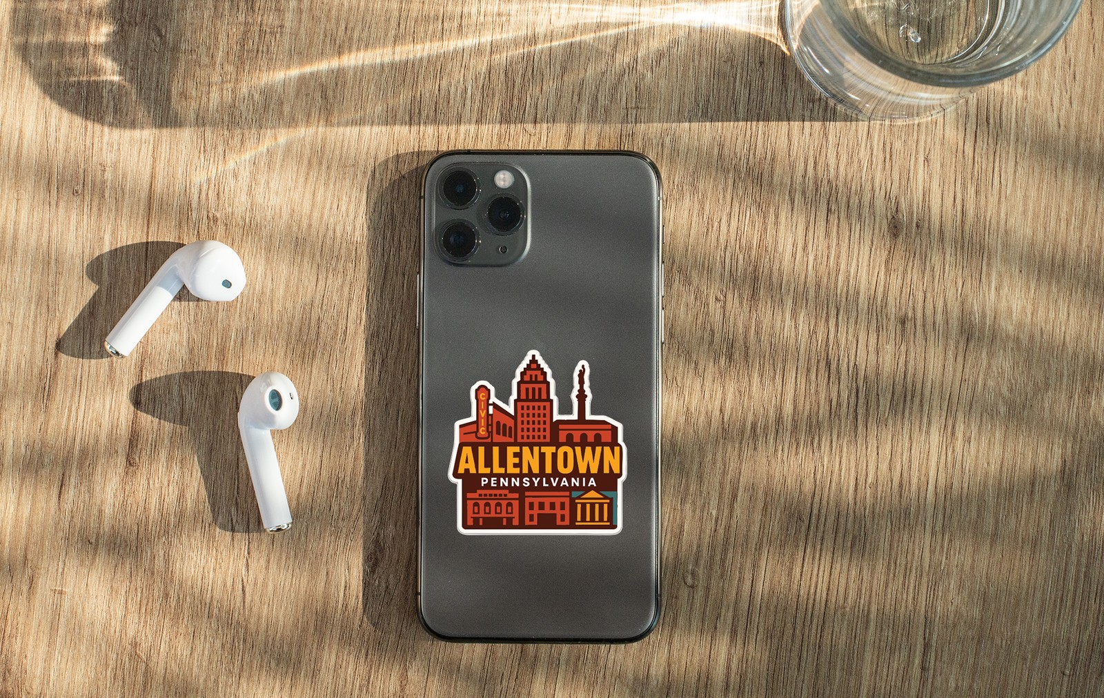 Allentown Pennsylvania Sticker Decal Vinyl Die-Cut City Skyline Landmark Design