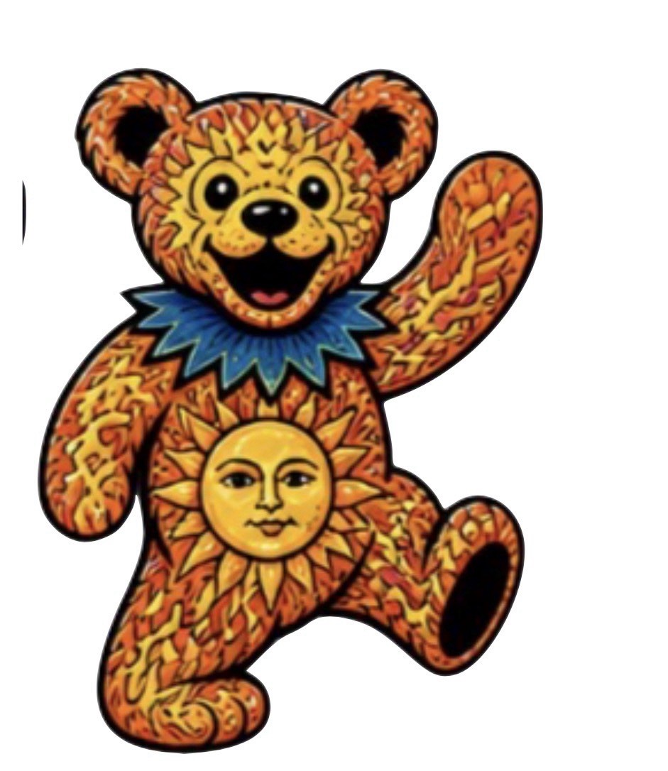 Sticker – Grateful Dead Dancing Jerry Bear 1960s Music Band Decal SYF Dead & Co