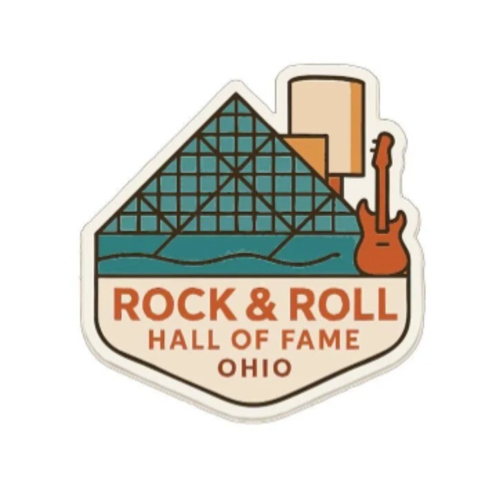 Rock & Roll Hall of Fame Ohio Iron On Heat Transfer Vinyl HTV Die-Cut Symbolic