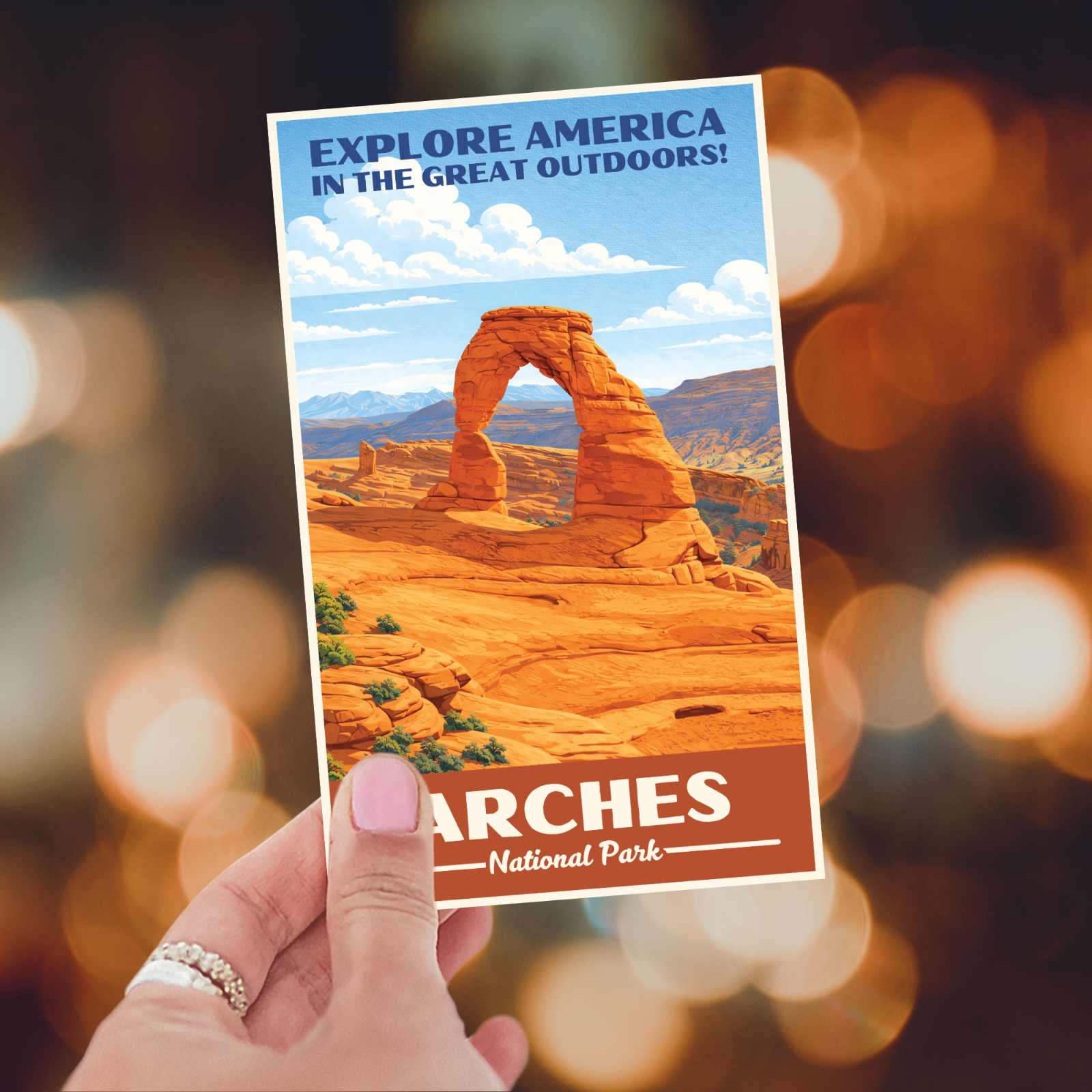 Arches National Park Sticker WPA Vintage Travel Waterproof Decal Utah