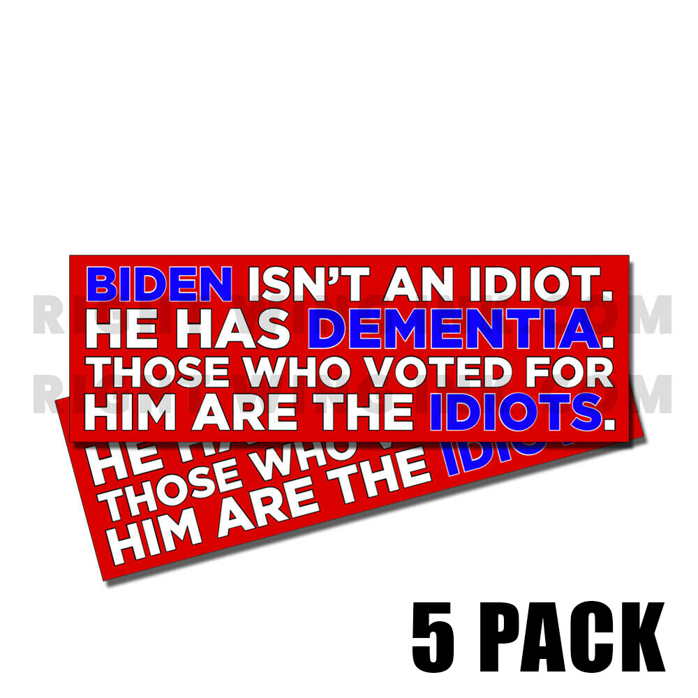 Biden Has Dementia Voters Idiots Stickers Biden 10 Pack of Decals 3 INCH – MINI