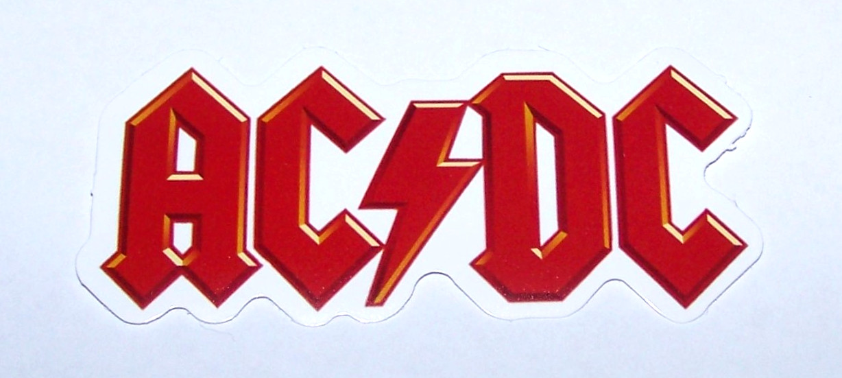 ACDC Logo Die Cut Sticker Decal Music Band Rock Metal AC/DC
