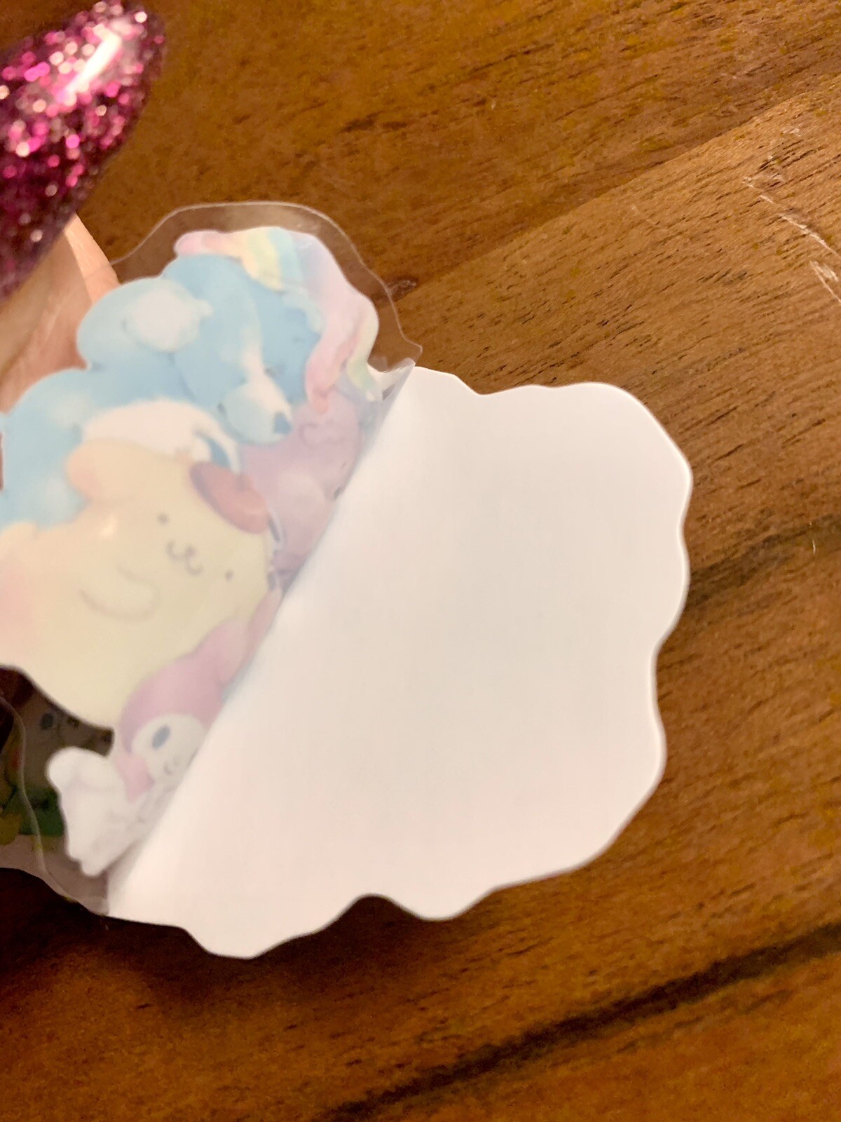 Care Bears x Sanrio Collab Sticker Decal, 3.5” Clear Glossy Hello Kitty Kuromi