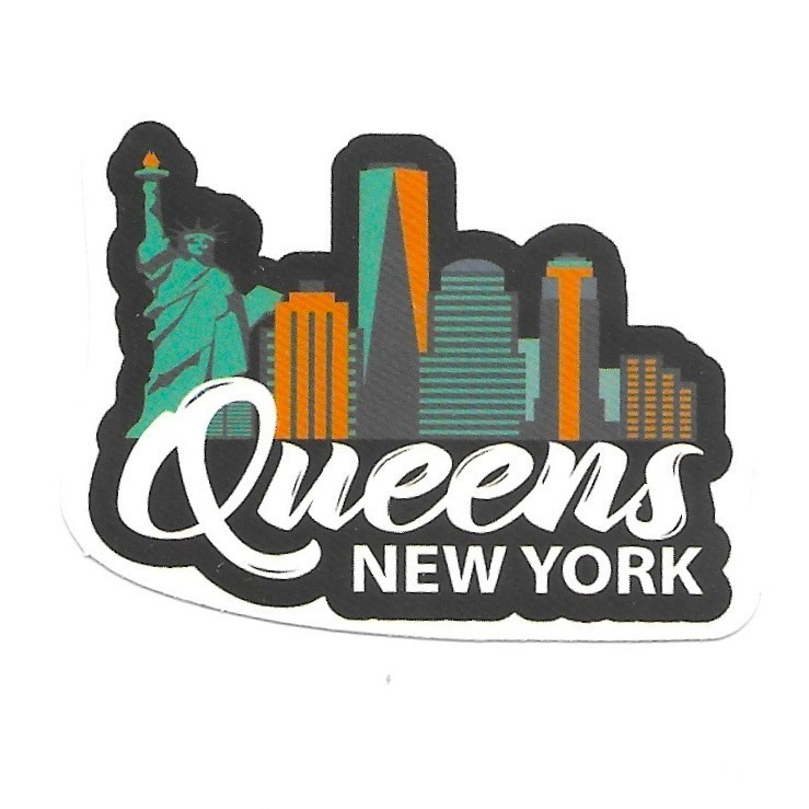 Queens New York Vinyl Sticker NYC Skyline Statue of Liberty Decal Die Cut Art