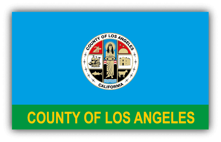 Los Angeles 2004 County Flag Car Bumper Sticker Decal