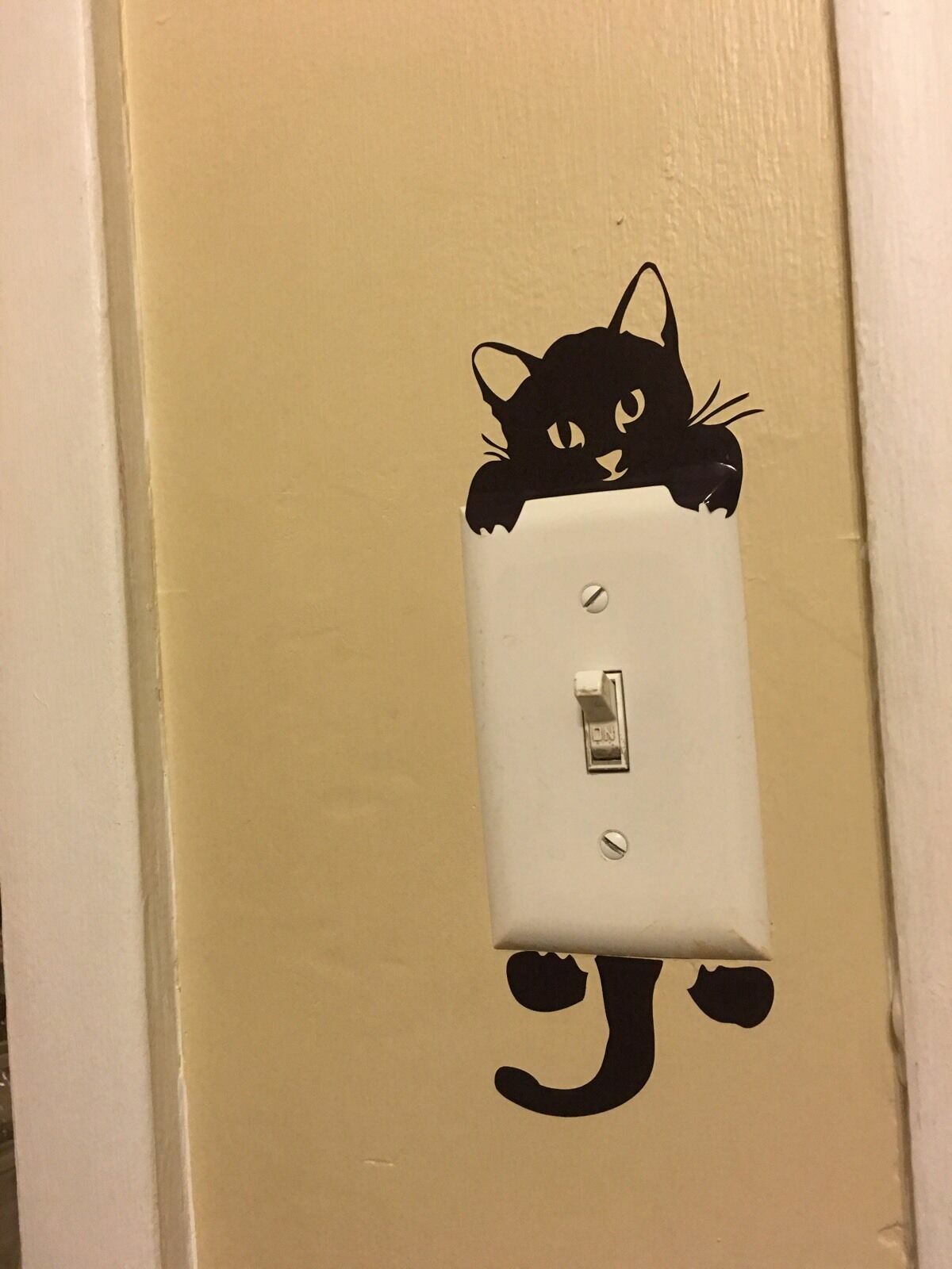 Cat Wall Vinyl Decal Light Switch Decor Baby Nursery Cute Kitty Crazy Cat Lady
