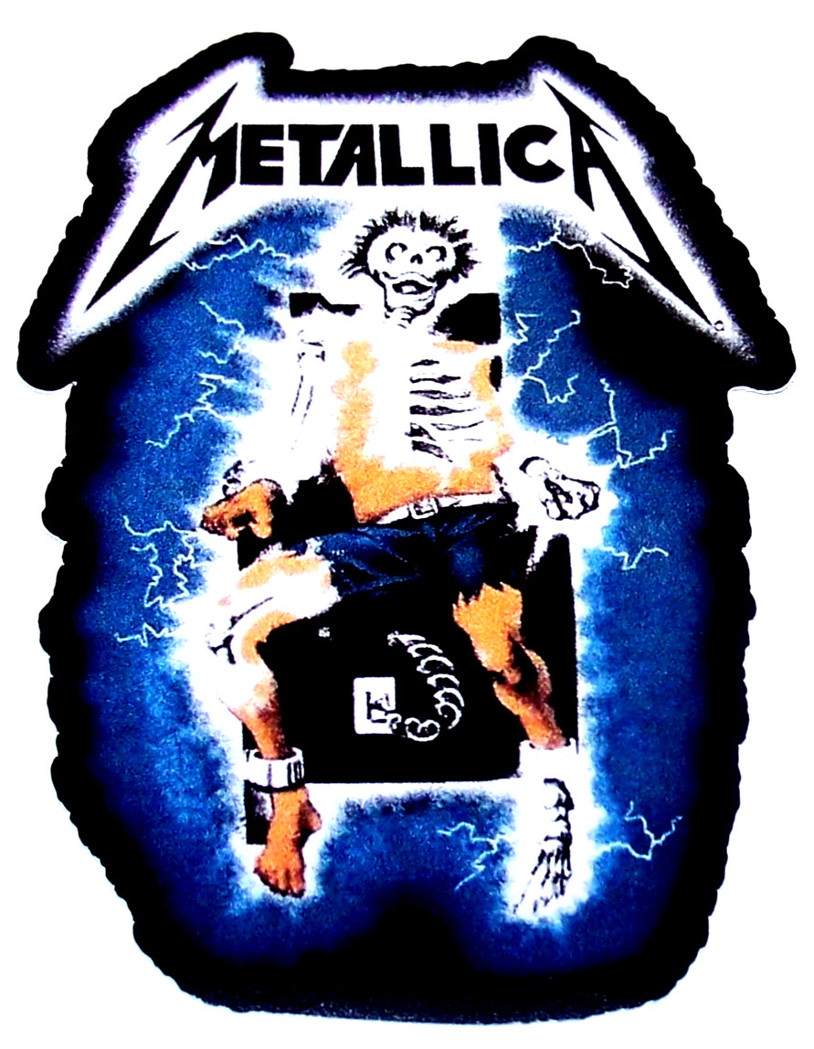 METALLICA Electric Chair Logo Die Cut LG Sticker Decal Official Heavy Metal Band