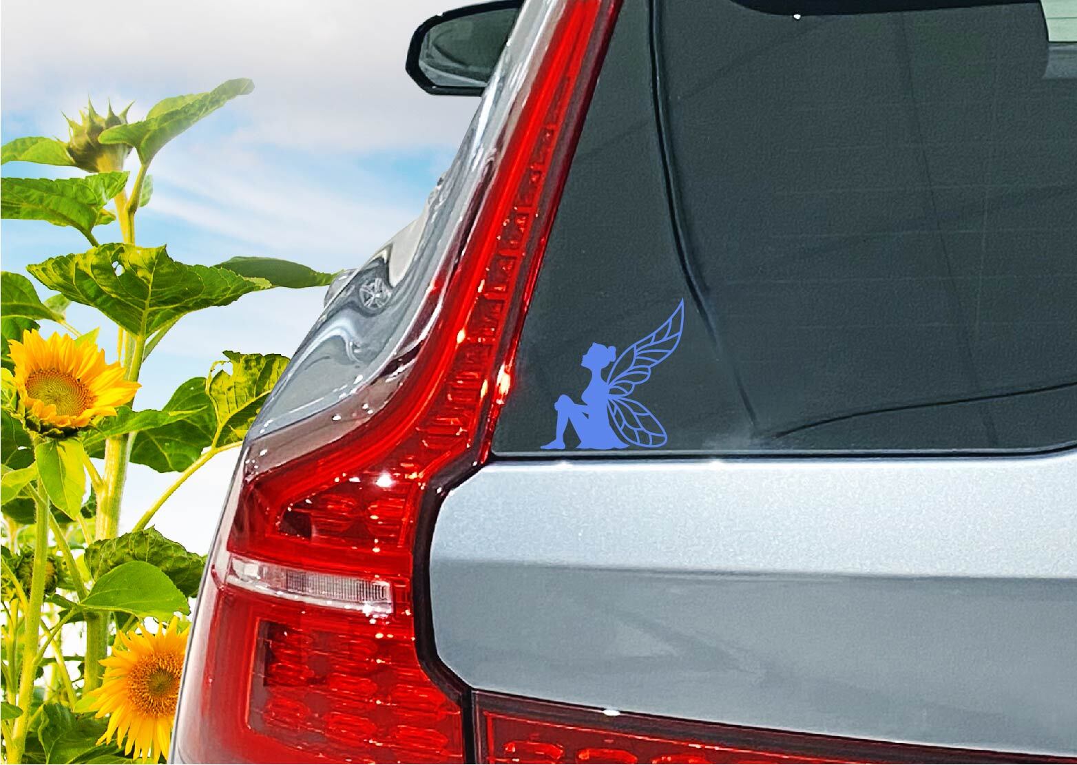 Fairy Sitting Decal Sticker Wings Car Laptop Whimsy Decor Dream Kids Girl Gift