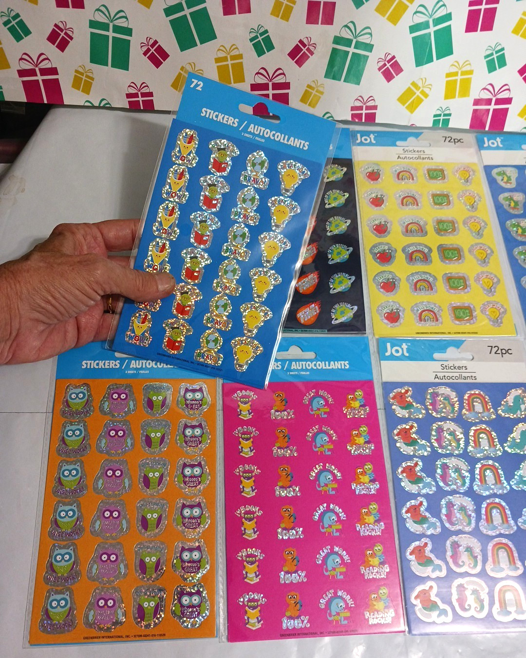 Foiled sticker school, home awards for kids + teachers 8 packs 576 foil stickers
