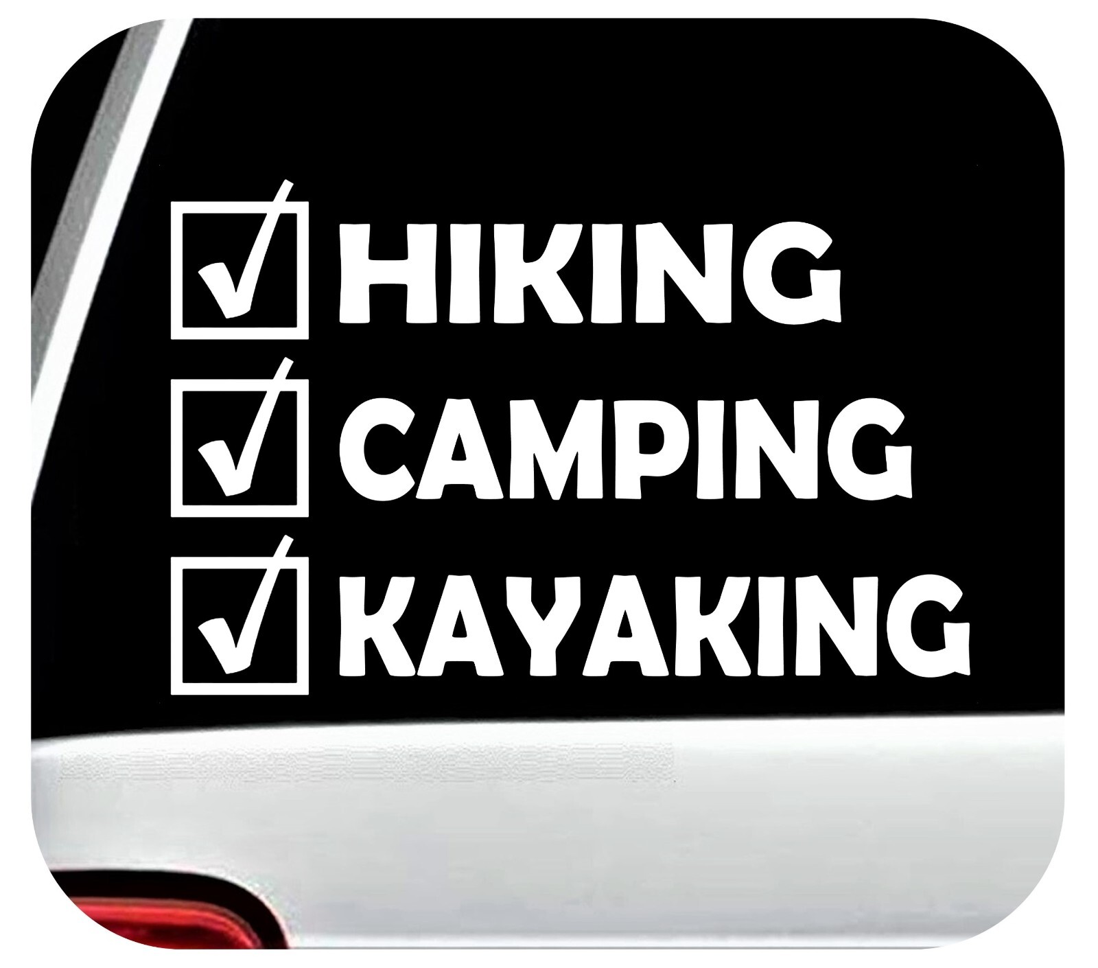 Hiking Camping Kayaking Outdoors Adventure Decal Sticker for Car Window BG 975