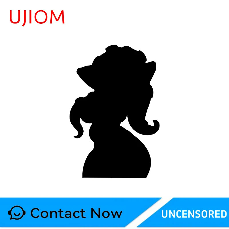 UJIOM Furry Anime Figure Wall Sticker Enchanting Fashionable Sunscreen Decal