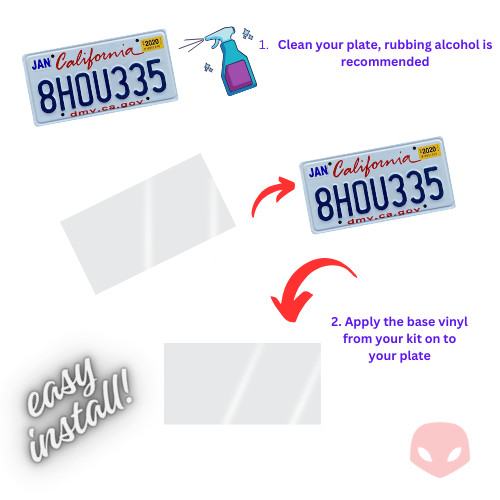 White Gloss California Plate Wrap DIY Kit