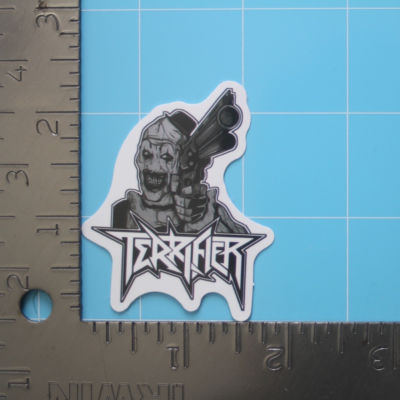 Terrifier Sticker (ART THE CLOWN) Bloody Horror Movie, Gloss PVC Decal