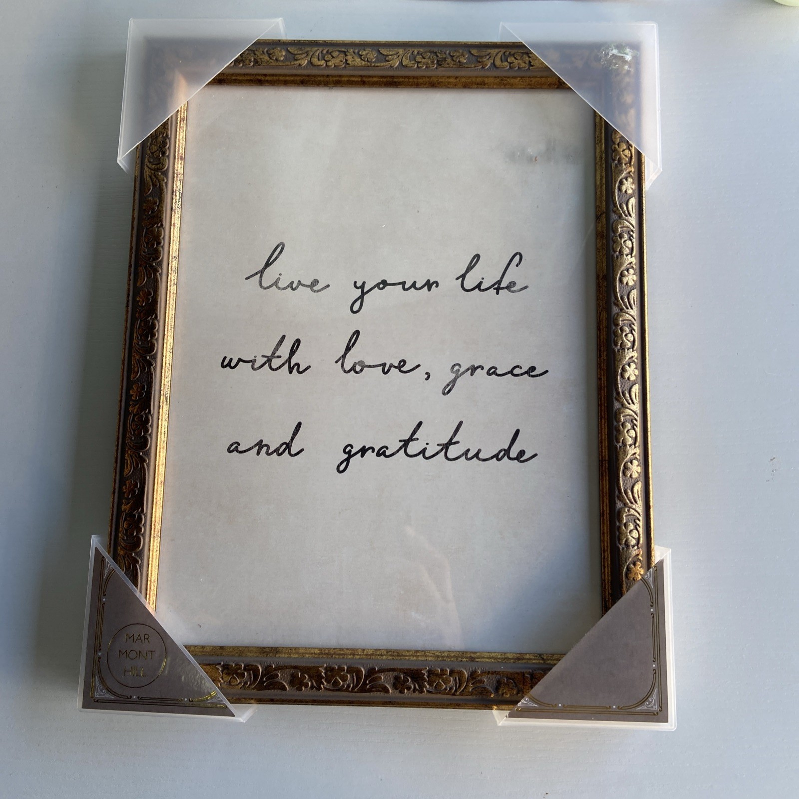 Marmont Hill Framed Art. Live your life with love, Grace and gratitude.