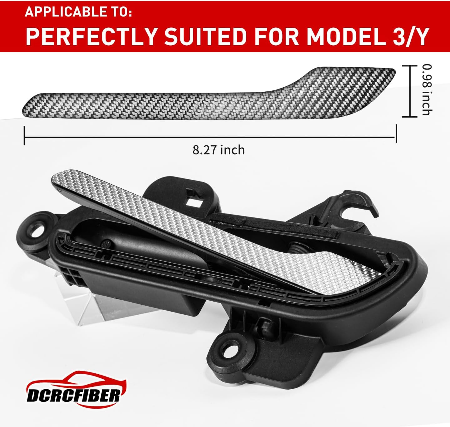 Genuine Carbon Fibre Exterior Door Handle Protector, Suitable for All Tesla Mode