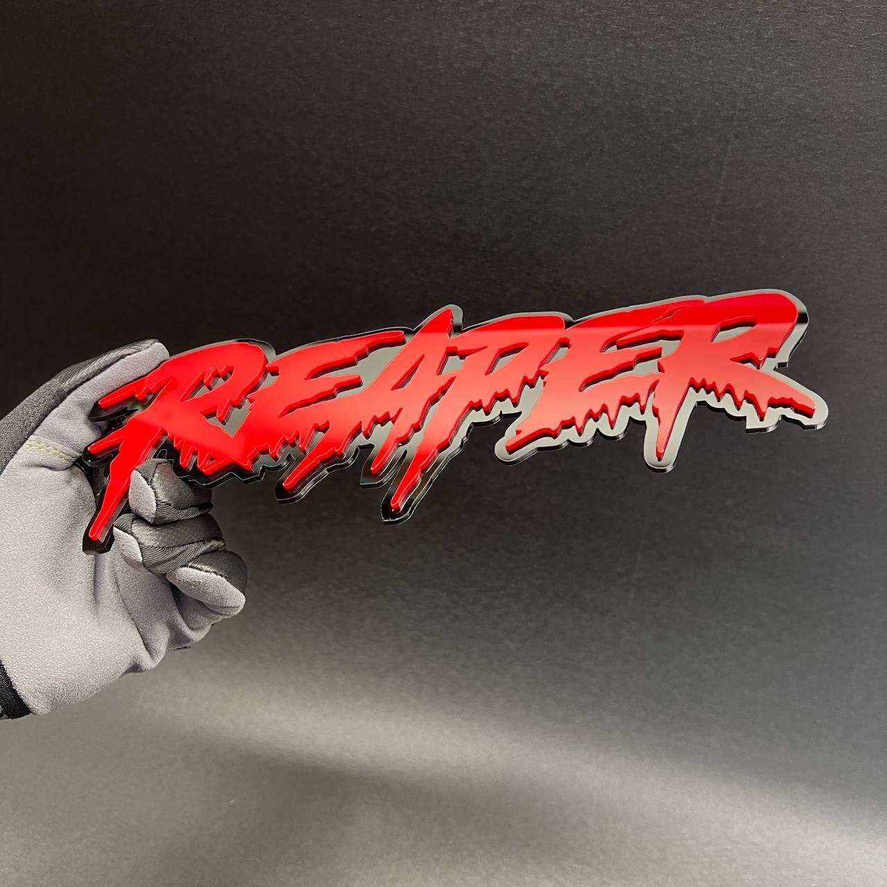 1PC REAPER Custom 3D Text Car Badge Fender Emblem Tailgate Toolbox Decal